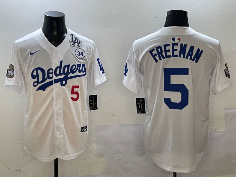 Men Los Angeles Dodgers #5 Freeman White Fashion 2025 Nike MLB Jersey style 2->los angeles dodgers->MLB Jersey